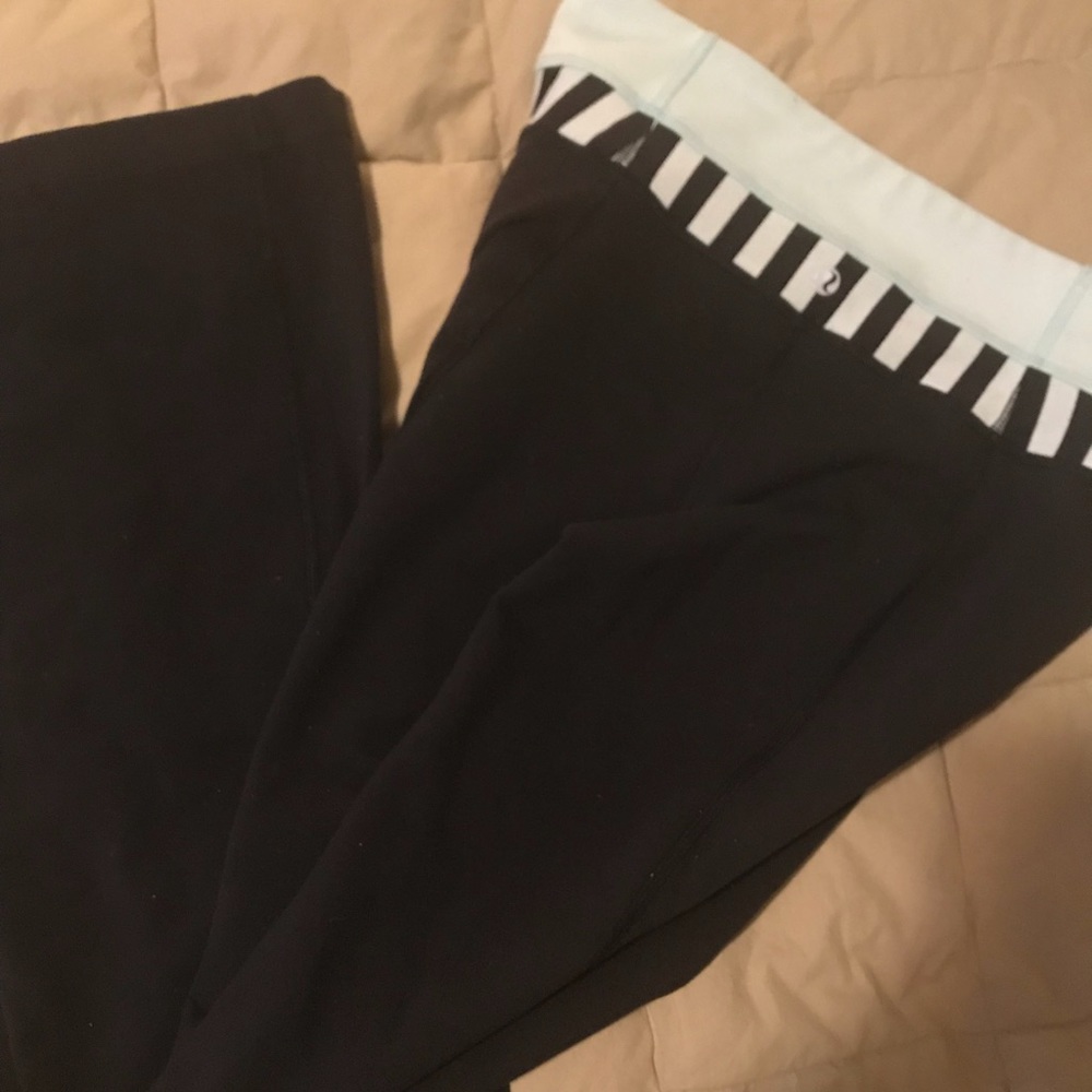 lulu lemon mint striped top yoga pants size 6tall